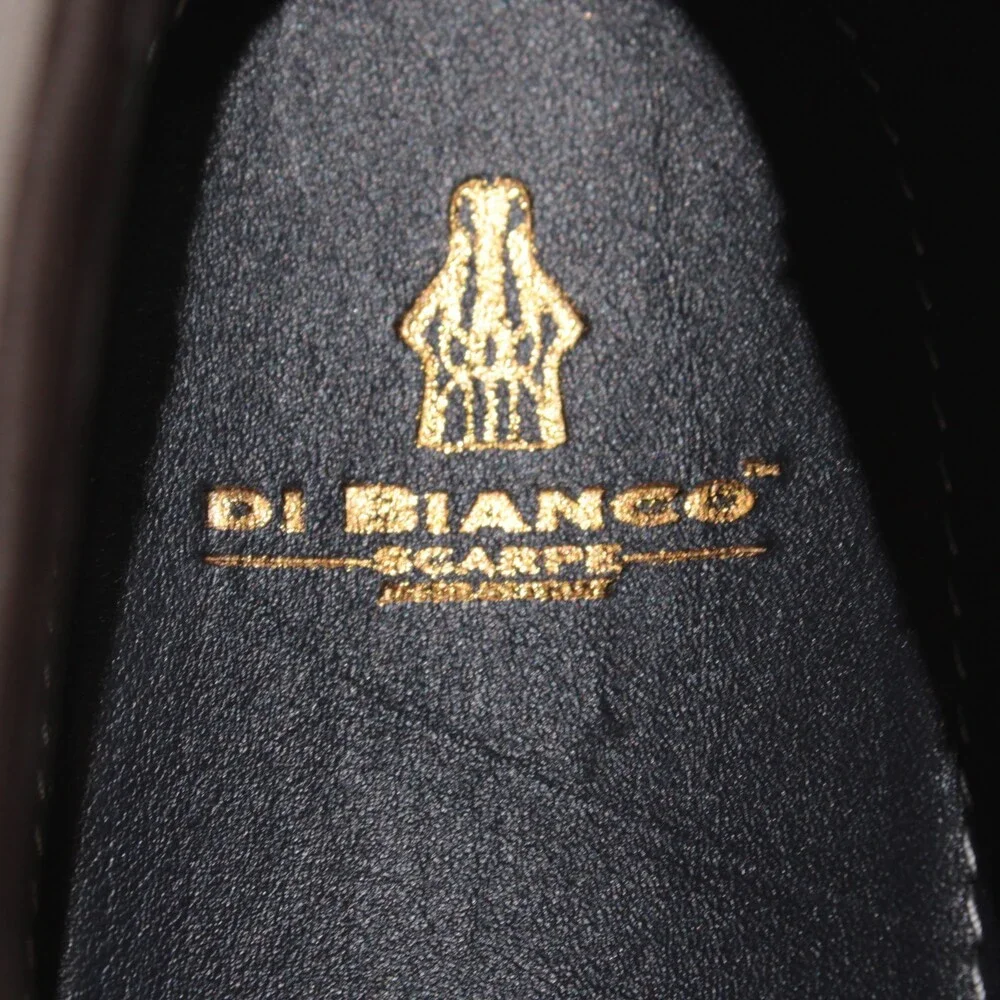 Di Bianco NWB Lace Up Derby Dress Shoes Size 9 US in Dark Brown Leather